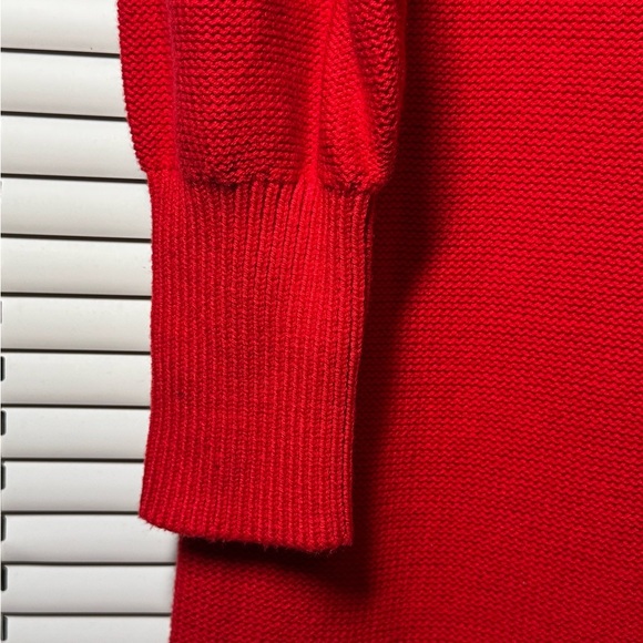 Charter Club Vibrant Red Long Sleeve Dress Size M - Picture 8 of 9